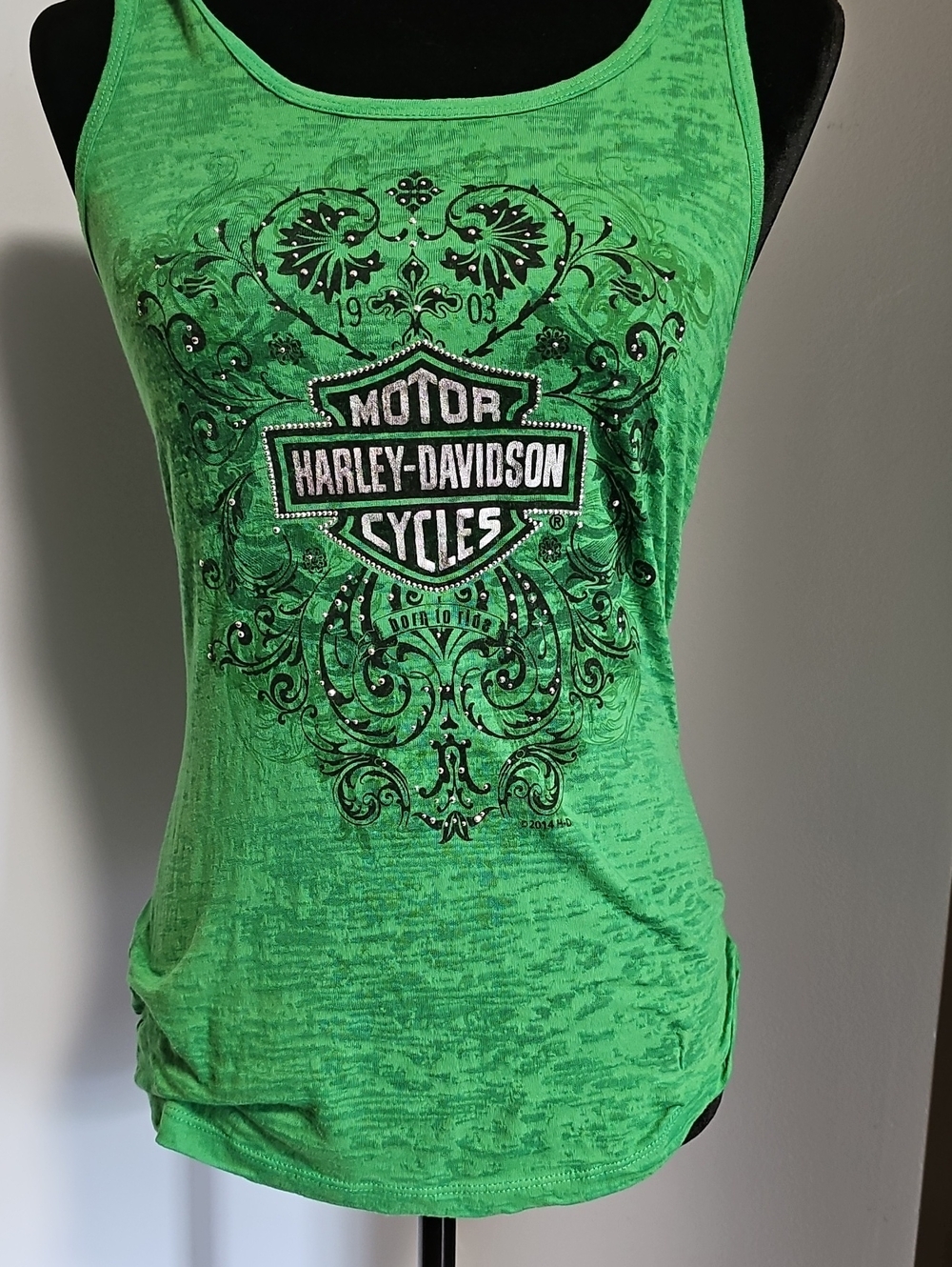 Harley-Davidson Bright Green Women's Graphic Tank Top